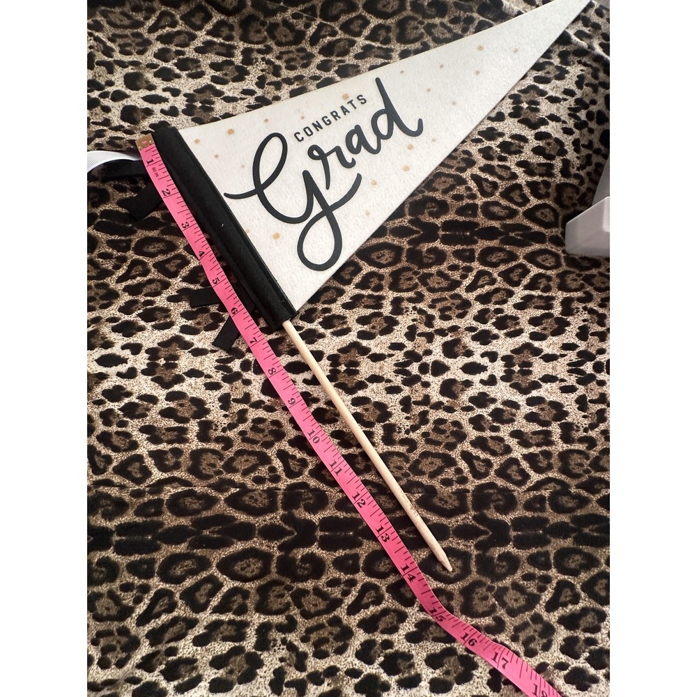 Gold Graduation GRAD Light Up LED Letters Table Decor + Congrats Grad Pennant - Picture 16 of 16
